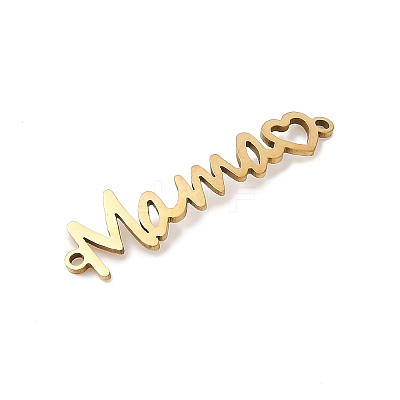 Mother's Day 201 Stainless Steel Connector Charms STAS-F316-38G-1