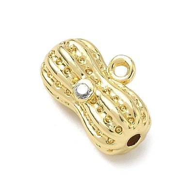 Brass Micro Pave Clear Cubic Zirconia Pendants KK-I476-03G-1