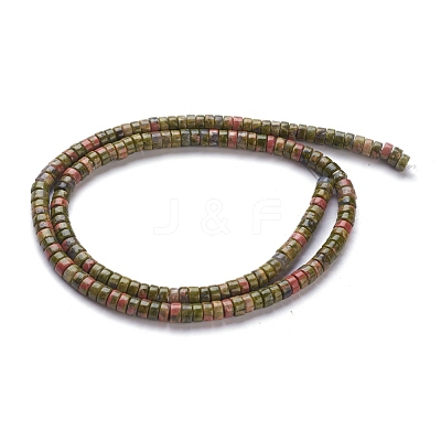 Natural Unakite Beads Strands G-H230-33-1