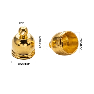 Brass Cord Ends KK-D217-10x8-G-1