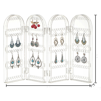 4 Foldable Screen Acrylic Earring Display Stands EDIS-N010-02-1