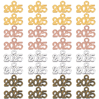 100Pcs 4 Colors Alloy Pendants FIND-SP0002-36-1