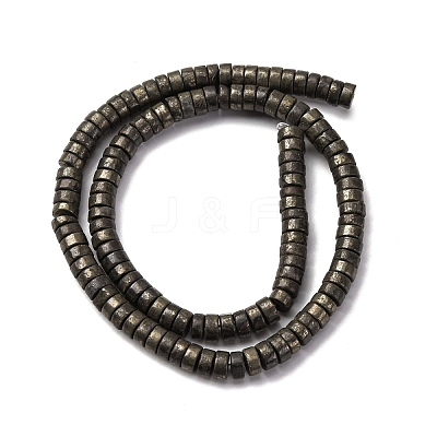 Natural Pyrite Beads Strands G-L624-I13-3x6mm-1
