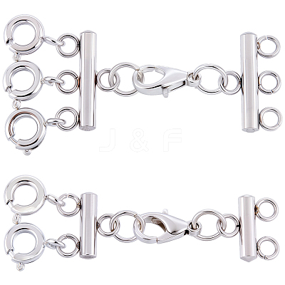 2Pcs 2 Styles 304 Stainless Steel Chain Extender STAS-BBC0008-10P-1