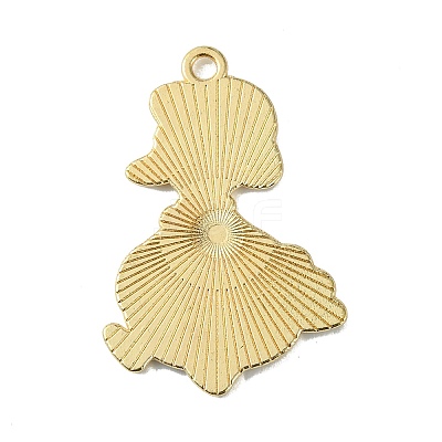Light Gold Tone Alloy Enamel Pendants X-ENAM-C013-01F-1