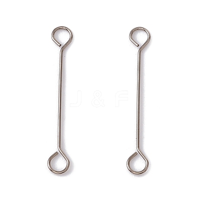 Non-Tarnish 304 Stainless Steel Connector Charms STAS-G291-03B-P-1