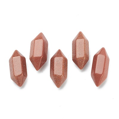 Faceted No Hole Synthetic Goldstone Double Terminated Points LS-G-K034-20mm-11-1