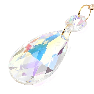 Alloy Rhinestones & Glass Charm Suncatchers HJEW-E013-01G-E-1