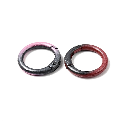 Spray Paint Alloy Spring Gate Rings FIND-C086-03A-1
