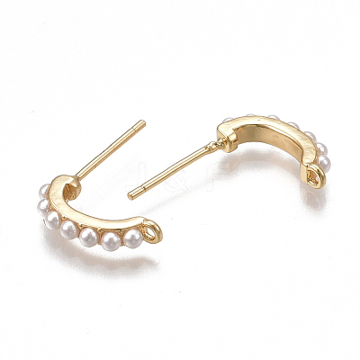 Brass Stud Earring Findings KK-T038-485G-1