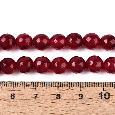 Dyed Natural White Jade Beads Strands G-T139-8mm-60-04-1