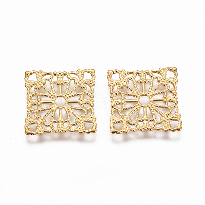 Brass Etched Metal Embellishments KK-TAC0002-09G-1