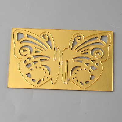 Acrylic Mirror Butterfly Cupcake Toppers FIND-WH0152-208A-1