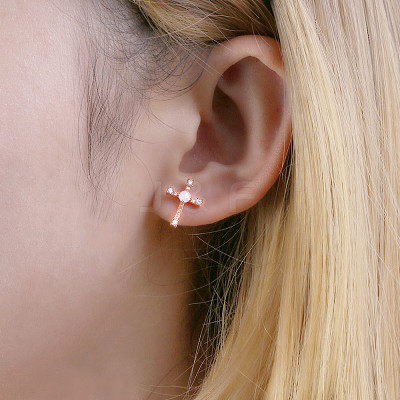 Real Rose Gold Plated EJEW-AA00270-18RG-1