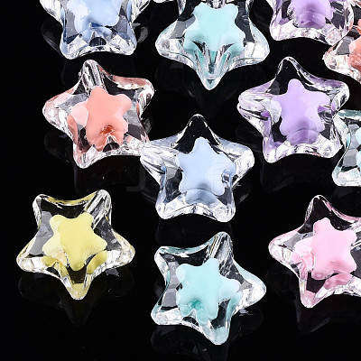 Transparent Acrylic Beads X-TACR-N011-001B-01-1