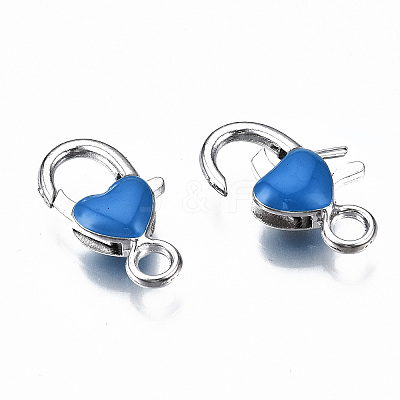 Alloy Enamel Lobster Claw Clasps PALLOY-Q441-031C-RS-1