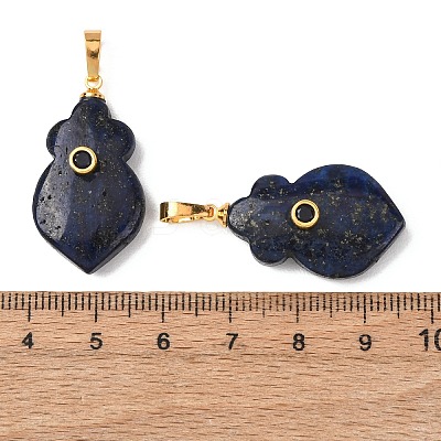 Dyed Natural Lapis Lazuli Pendants G-P628-05G-03-1
