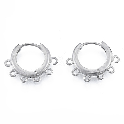 Tarnish Resistant 304 Stainless Steel Hoop Earrings Findings STAS-N092-188-1