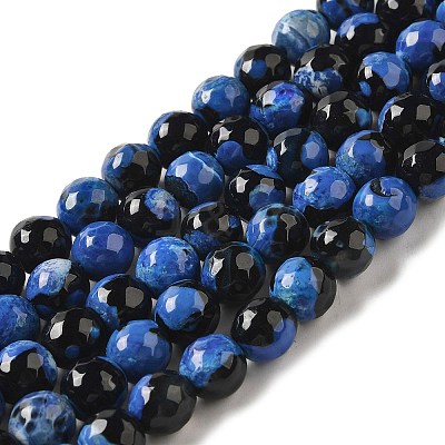 Natural Fire Crackle Agate Beads Strands G-G079-A04-03-1
