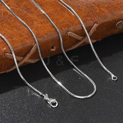 1.5mm Rack Plating Brass Snake Chain Necklaces for Women Men MAK-L044-13P-1