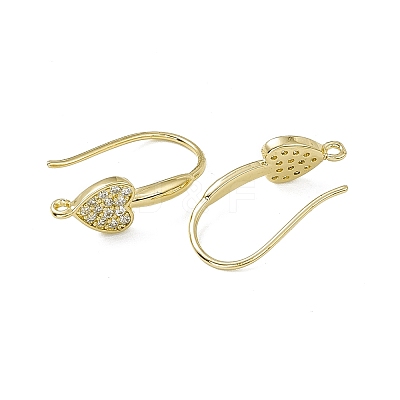 Rack Plating Brass Micro Pave Cubic Zirconia Earrings Hooks EJEW-F294-18G-1