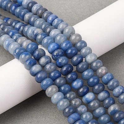 Dyed & Heated Natural Blue Aventurine Beads Strands G-F642-05-1-1