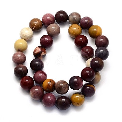 Natural Mookaite Round Beads Strands X-G-O047-12-6mm-1