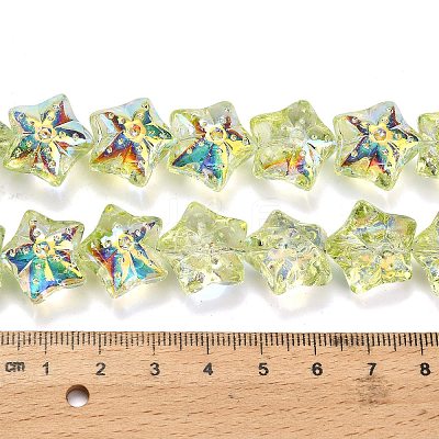 Electroplate Baking Paint Glass Beads Strands EGLA-K061-12A-AB06-1