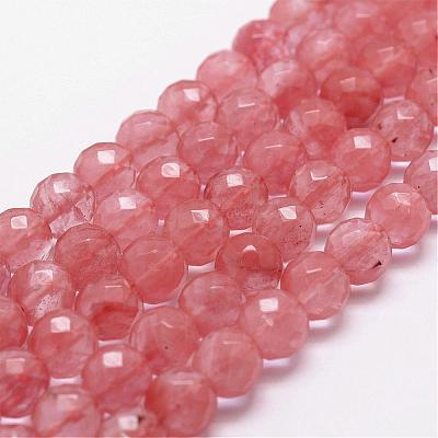 Cherry Quartz Glass Beads Strands G-D840-43-8mm-1