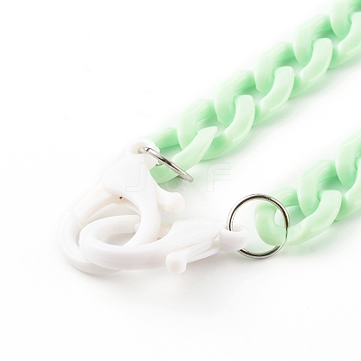 Personalized Acrylic Curb Chain Necklaces NJEW-JN03515-01-1