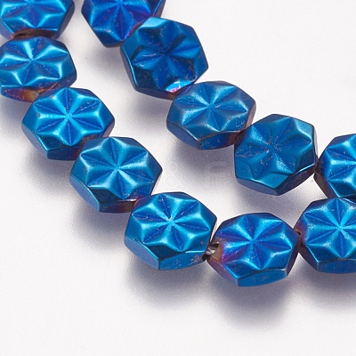 Electroplated Non-magnetic Synthetic Hematite Beads Strands G-K259-06F-1