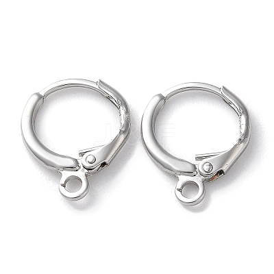 Rack Plating Brass Hoop Earring Settings KK-F090-14P-1