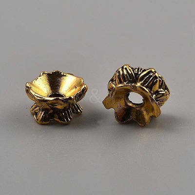 Tibetan Style Alloy Bead Caps FIND-WH0291-09B-AG-1