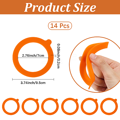 14Pcs Silicone Jar Gaskets AJEW-CN0007-09A-1