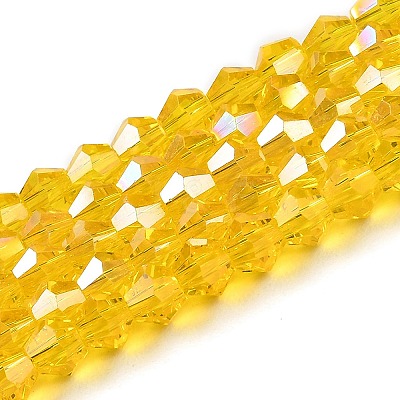 Transparent Electroplate Glass Beads Strands EGLA-A039-T2mm-B22-1