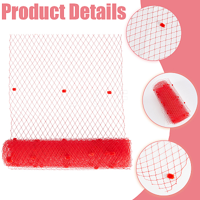 Elastic Polyester Deco Mesh Ribbons DIY-GF0009-01C-1