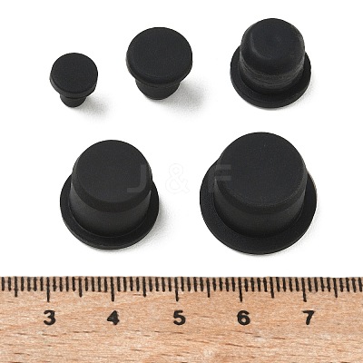 50Pcs 5 Styles Silicone Hole Plugs AJEW-GF0011-62E-1