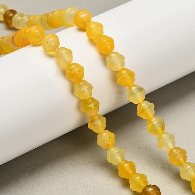 Natural Yellow Agate(Dyed & Heated) Beads Strands G-G203-02A-1