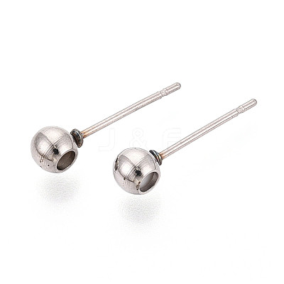 304 Stainless Steel Stud Earring Findings STAS-F329-01B-P-1