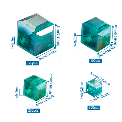 Electroplate Glass Beads Strands EGLA-TA0001-03B-1