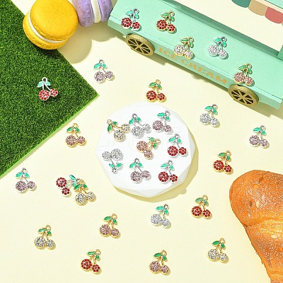 15Pcs 3 Colors Rack Plating Alloy Pendants FIND-YW0009-86A-1