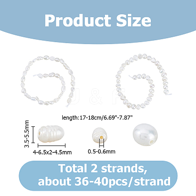 2 Strands 2 Styles Natural Cultured Freshwater Pearl Beads Strands PEAR-HS0001-25A-1