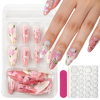 1Set Plastic Full Cover Press On False Nails MRMJ-CP0001-68-1