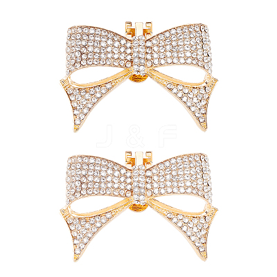 Alloy Rhinestone Shoe Decorations DIY-FG0003-79G-1