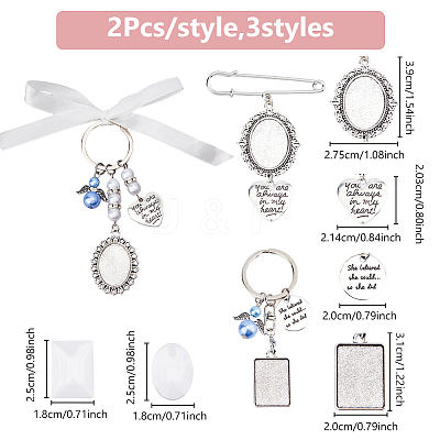Alloy Pendant Decoration & Brooch Findings Kits HJEW-HY00012-1