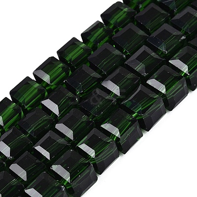 Transparent Glass Beads Strands GLAA-R041-8x8mm-A17-1