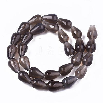 Natural Grey Agate Beads Strands G-T131-29-1