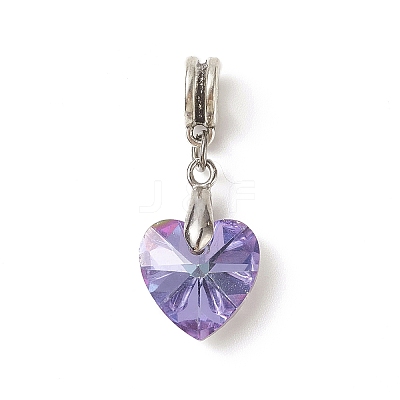 Glass European Dangle Charms PALLOY-TA00010-1