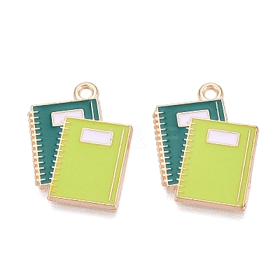 Alloy Enamel Pendants ENAM-Q004-01KCG-16-1