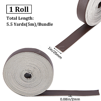 5M Flat Imitation Leather Cord LC-GF0001-05C-02-1